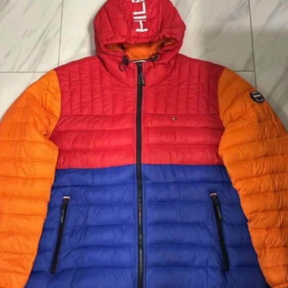 Men’s Tommy Hilfiger Colorblock Lightweight Puffer Jacket - Picture 1 of 3